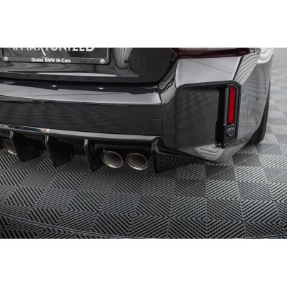 Maxton Design vložka zadního nárazníku ver.1 pro BMW M2 G87, černý lesklý plast ABS