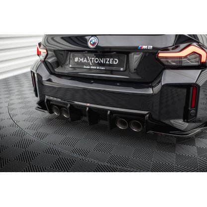 Maxton Design vložka zadního nárazníku ver.1 pro BMW M2 G87, černý lesklý plast ABS