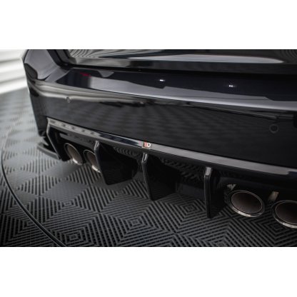 Maxton Design vložka zadního nárazníku ver.1 pro BMW M2 G87, černý lesklý plast ABS