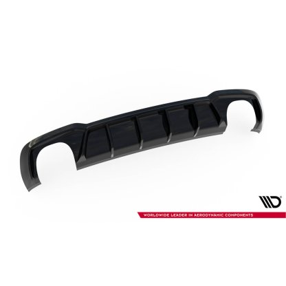 Maxton Design vložka zadního nárazníku ver.2 pro Audi RS3 8V FL, černý lesklý plast ABS, Sedan