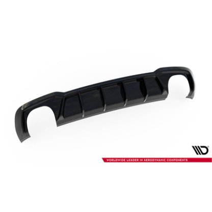 Maxton Design vložka zadního nárazníku ver.2 pro Audi RS3 8V FL, černý lesklý plast ABS, Sedan