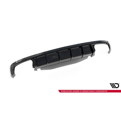 Maxton Design vložka zadního nárazníku ver.2 pro Škoda Superb Mk3, černý lesklý plast ABS, Liftback / Combi