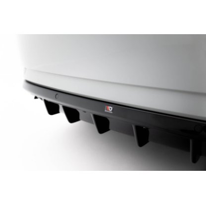 Maxton Design vložka zadního nárazníku ver.2 pro Škoda Superb Mk3, černý lesklý plast ABS, Liftback / Combi