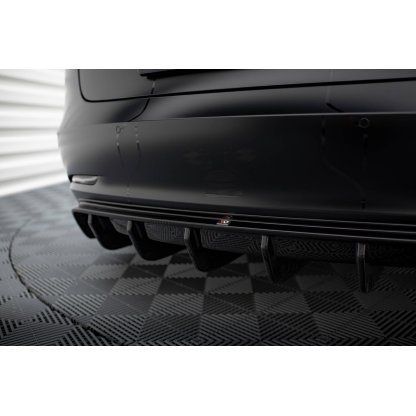 Maxton Design vložka zadního nárazníku ver.2 pro Tesla Model 3 Mk1, černý lesklý plast ABS