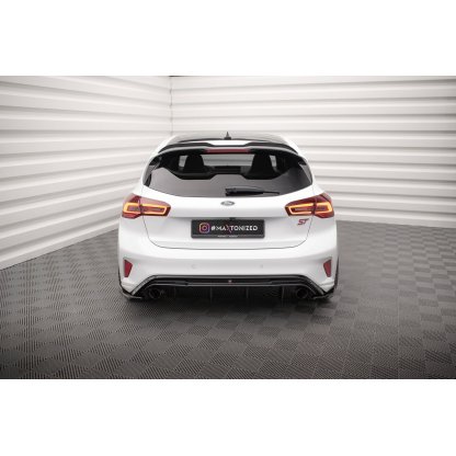 Maxton Design vložka zadního nárazníku ver.3 pro Ford Focus ST Mk4, černý lesklý plast ABS