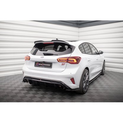 Maxton Design vložka zadního nárazníku ver.3 pro Ford Focus ST Mk4, černý lesklý plast ABS
