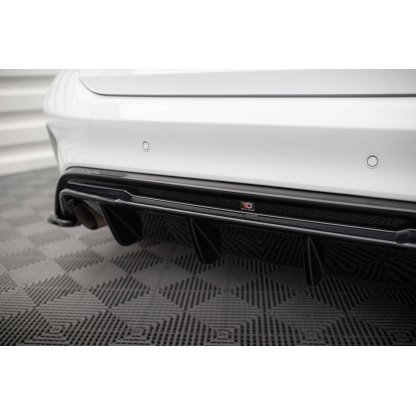 Maxton Design vložka zadního nárazníku ver.3 pro Ford Focus ST Mk4, černý lesklý plast ABS