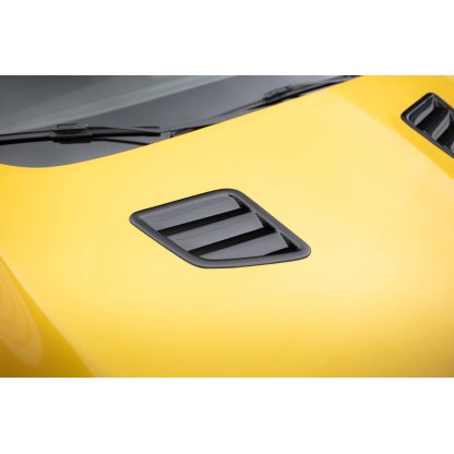 Maxton Design výdechy kapoty pro Ford Focus RS Mk3, černý lesklý plast ABS