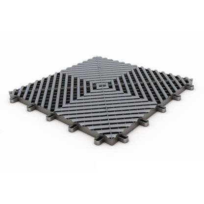 Maxton Floor modulární plastová podlaha, dlaždice 33,3 cm x 33,3 cm, barva: tmavě šedá