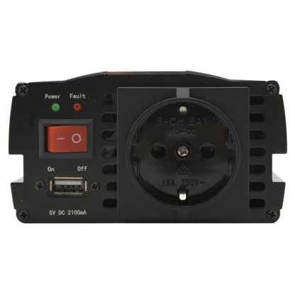 Měnič napětí 12/230V 600W + USB, 07109