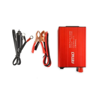 Měnič napětí AMiO 24V/230V, 300W/600W 2xUSB, 02471