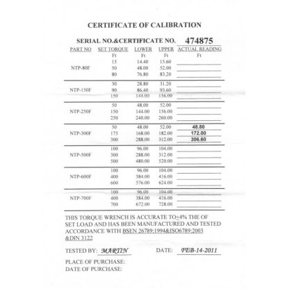 Momentový klíč 3/4" s certifikátem, 67-406Nm - LIN6300