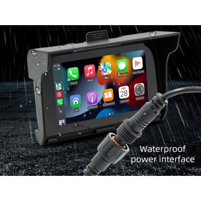 Monitor 5" na motocykl s Apple CarPlay, Android auto, Bluetooth, mini USB, micro SD