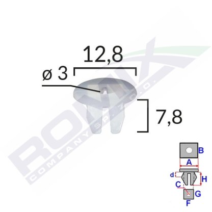 Montážní kostka A-12,8; C-3; F-5,9; G-7,4; H-7,8mm (baleni 25ks)