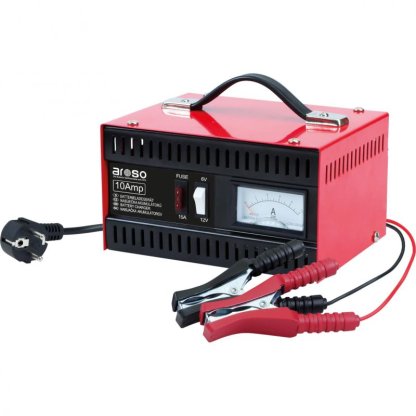 Nabíječka autobaterií Aroso 10A 6V/12V - celokovová profi, 20.277