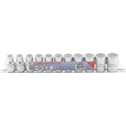 Nástrčné klíče, dvanáctihranné, 1/2 ", 11 ks - B9107