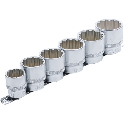 Nástrčné klíče, dvanáctihranné, 1/2 ", 6 ks, 24 - 38 mm - B70102