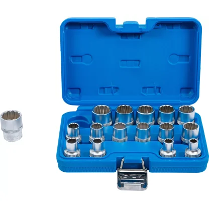 Nástrčné klíče, dvanáctihranné, 1/2", 8 - 24 mm, 16 ks - B2226