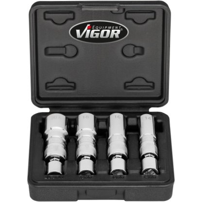 Nástrčné klíče na svíčky, kloubové, 3/8", 14, 16, 18, 20,8 mm, - V7002/4