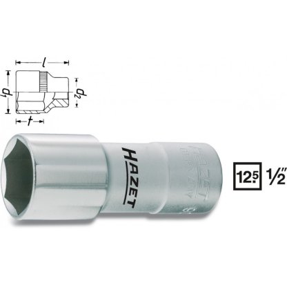 Nástrčný klíč na zapalovací svíčky 1/2" - HA044023 (900MGT)