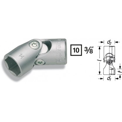 Nástrčný klíč s kloubem 6-hr. 3/8" Hazet 880G-17 - HA040490
