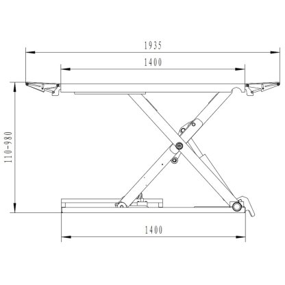 Nůžkový zvedák 3t SF-L3000, hydraulický - F1705