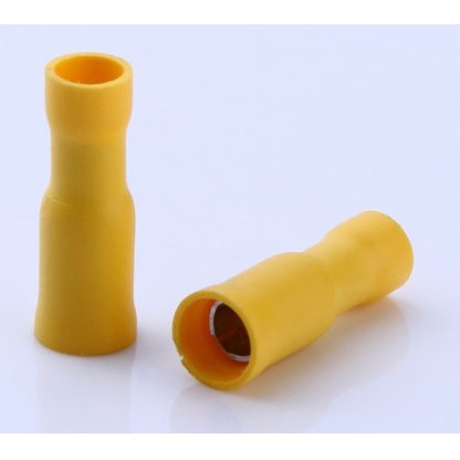Objímka kruhová 5,0 mm žlutá, 100 ks