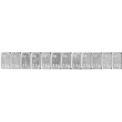 Ocelové samolepící vyvažovací závaží 12 x 2,5 g, nízké - F1381