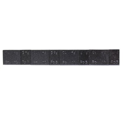 Ocelové samolepící vyvažovací závaží 4 x 5 g, 4 x 10 g, černé - F1389