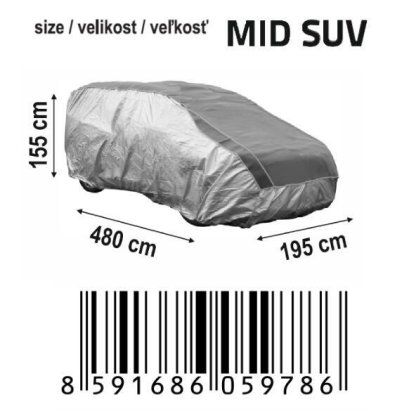 Ochranná plachta proti kroupám MID SUV 480x195x155cm, 05978