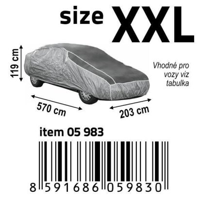 Ochranná plachta proti kroupám vel. XXL 570x203x119 cm, 05983