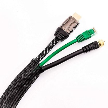Ochranný oplet na kabely 6mm černý 10m