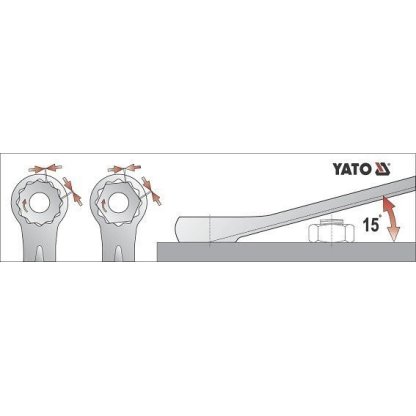 Očkoplochý klíč CrV 6140, velikost 11 mm - YT-0011