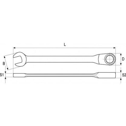Očkoplochý ráčnový klíč 10 mm s přepínáním - YT-1653