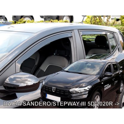 Ofuky oken Dacia Sandero / Stepway 5D 2020- přední + zadní | Heko