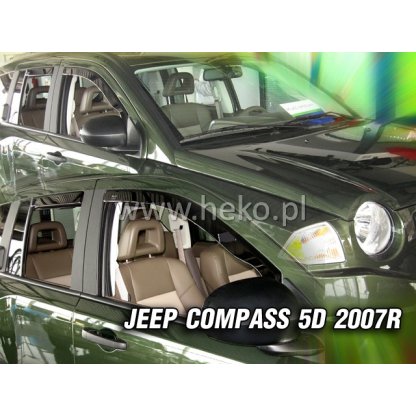 Ofuky oken Jeep Compass 5D 2007- přední | Heko