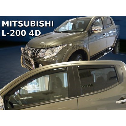 Ofuky oken Mitsubishi L200 Double Cab 4D 2015- přední + zadní | Heko