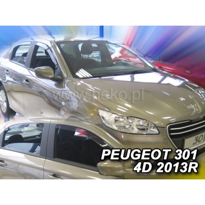 Ofuky oken Peugeot 301 4D 2013- přední + zadní | Heko