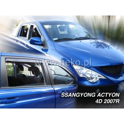 Ofuky oken SsangYong Actyon Sports 4D 2007- přední + zadní | Heko