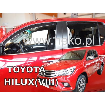 Ofuky oken Toyota Hilux 4D 2016- přední + zadní | Heko