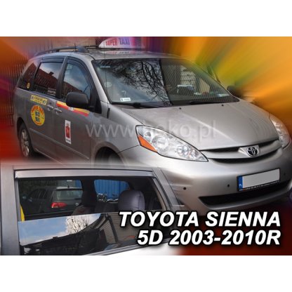 Ofuky oken Toyota Sienna 5D 2003-2010 přední + zadní | Heko