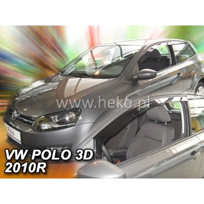 Ofuky oken Volkswagen Polo 3D 2009- přední | Heko