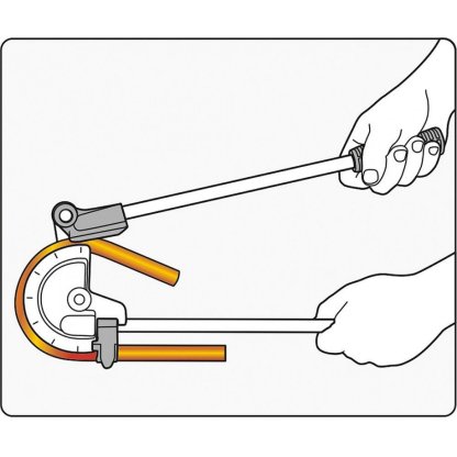Ohybačka na trubky Al, Cu, 180°, pr. 15/32", 12mm - YT-21842