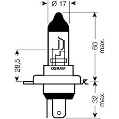 OSRAM 12V H4 60/55W standard (1ks)