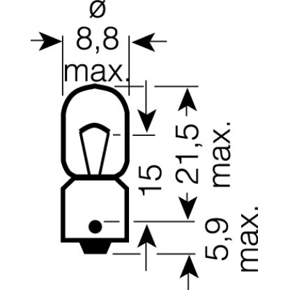 OSRAM 12V T4W (BA9s) 4W standard (10ks)