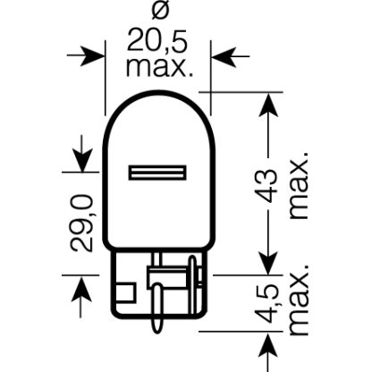 OSRAM 12V W21W (W3x16d) 21W standard (1ks)