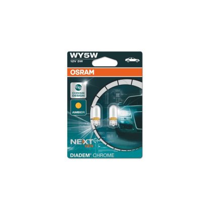 OSRAM 12V WY5W (W2,1x9,5d) 12V diadem chrome (2ks) oranžová Duo-blister