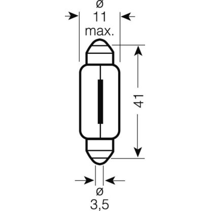 OSRAM 24V 10W SV8,5-8 10W standard (10ks)