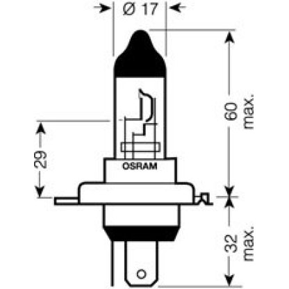OSRAM 24V H4 75/70W standard (1ks)