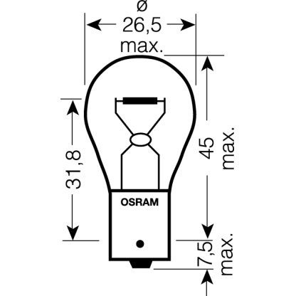OSRAM 24V P21W (BA15s) 21W standard (10ks)